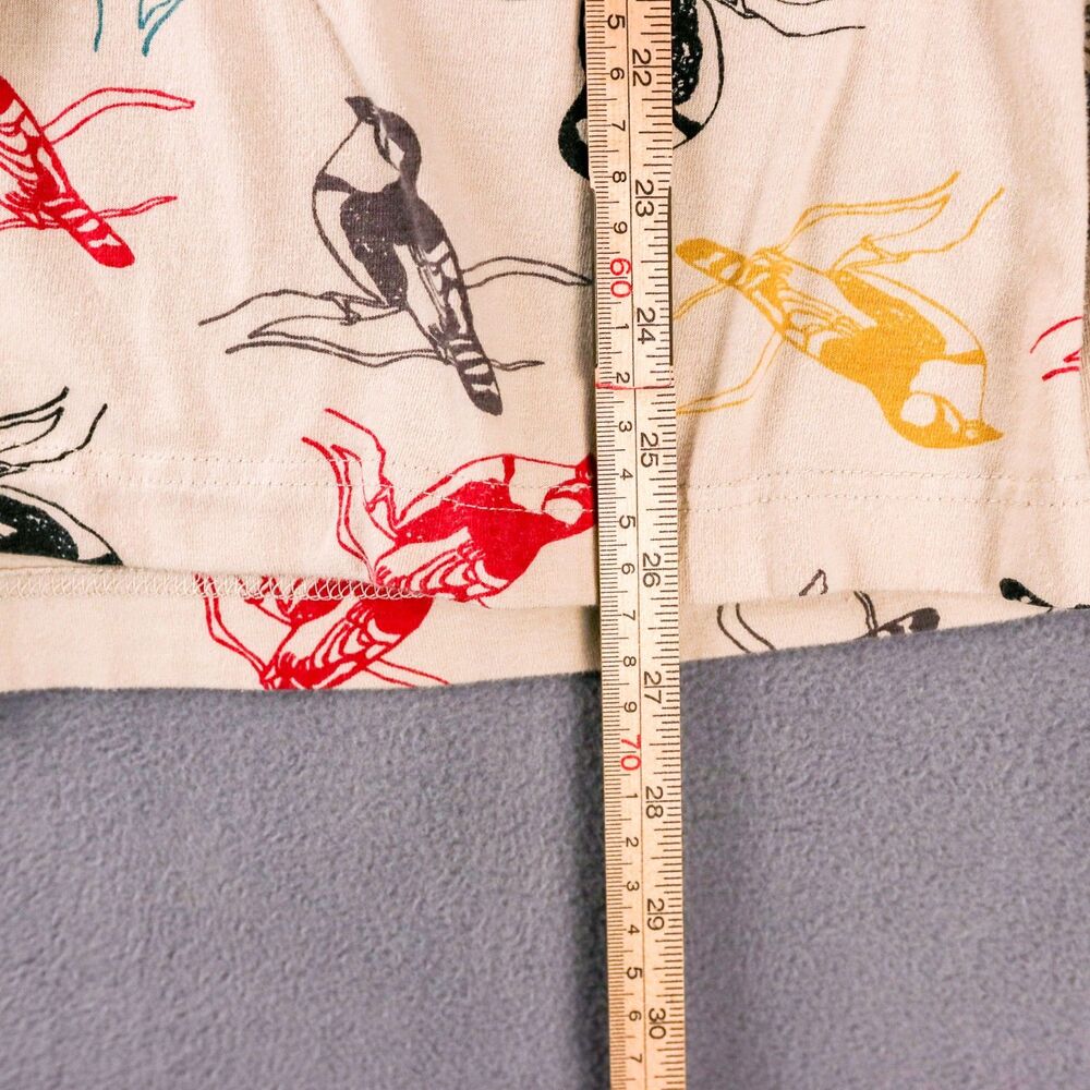 Effie's Heart Cotton Bird Print Faux Tie Front Tank Top XL - Picture 5 of 6